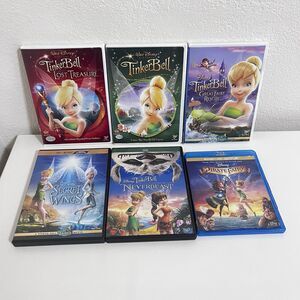 Disney Fairies Tinkerbell DVD and Blu-Ray Lot of 6 Movies